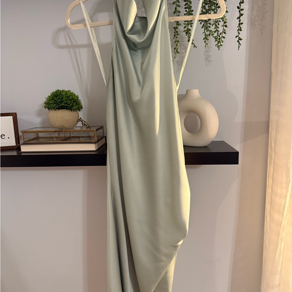 Gianni Bini Light Green Backless Dress